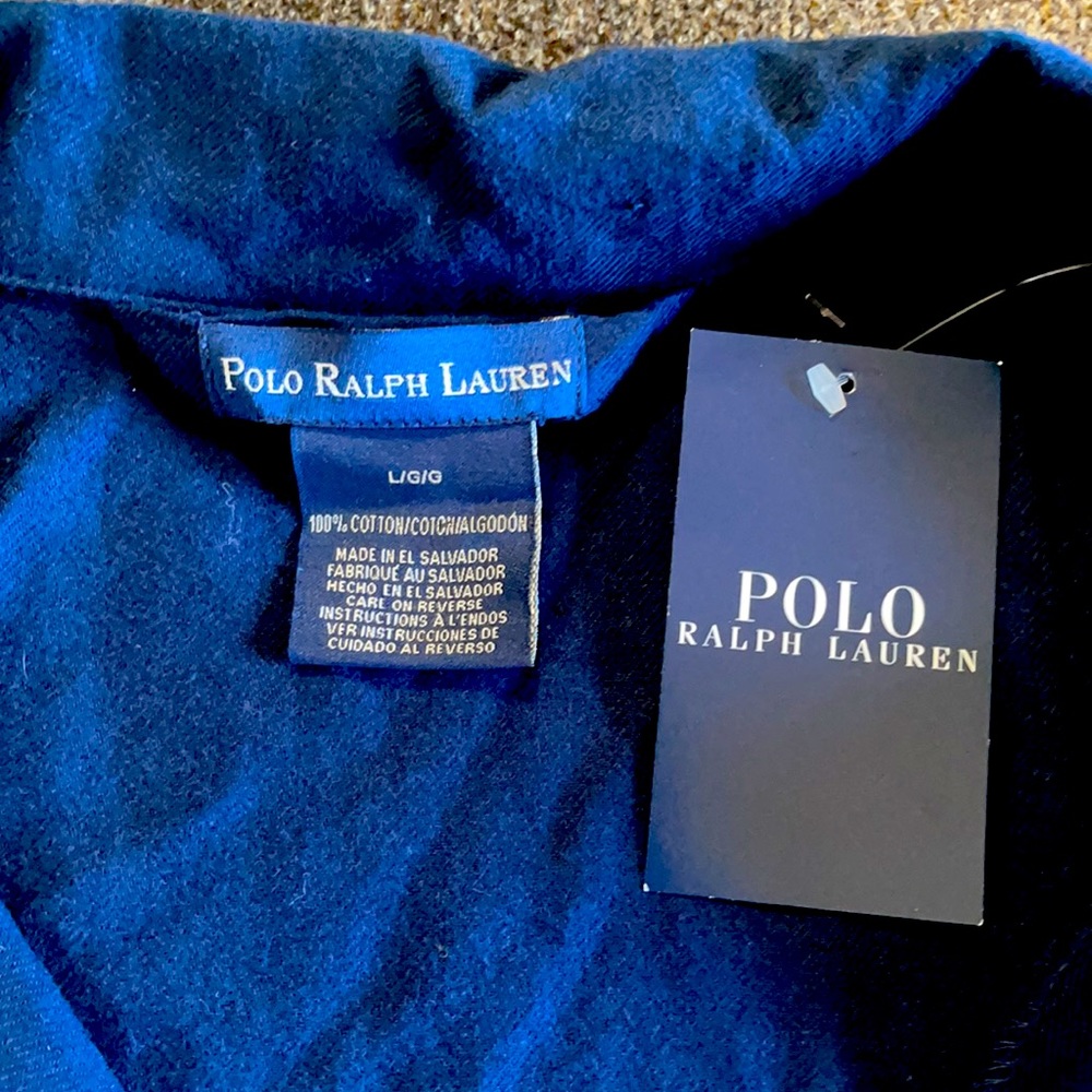 Polo Ralph Lauren men’s Night shirt L&& Blue. Length 33 inches 100% cotton - Picture 2 of 5